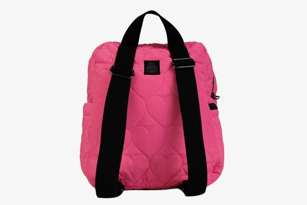 Stars Pink Backpack Yellow Zippers